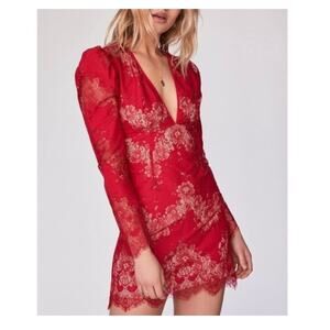 Saylor FP Lace Lourdes Lace Mini Dress Size L